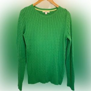Merona Green Women’s Long Sleeve Cable Knit Sweater